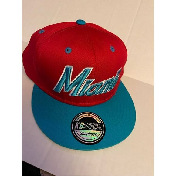 KBETHOS SnapBack headwear Red Miami Adjustable Baseball hat - Picture 2 of 5